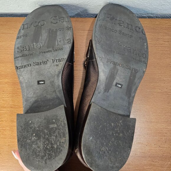 Men's Franco Sarto Dress Shoe Loafer Black Size 10 - Picture 10 of 11